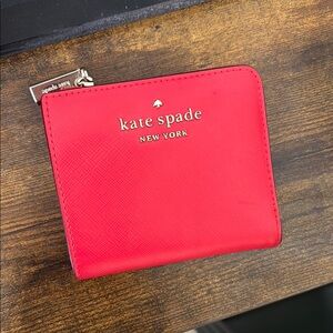 Kate Spade Vibrant Red Compact Wallet